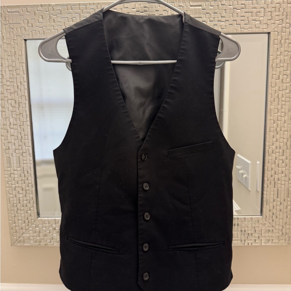 Black Button-Up Vest